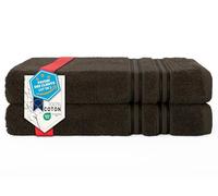 Hammetex Lot de 2 Serviettes de Bain 70x140 cm, 100% Coton 500 GSM, Douces, Absorbantes, Séchage Rapide, Certifiées Oeko-TEX, Marron