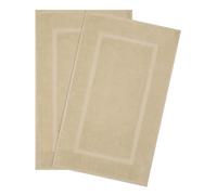 Hammetex Lot de 2 Tapis de Bain 51x86 cm, 100% Coton 900 GSM, Antidérapants, Lavables, Absorbants, Certifiés Oeko-TEX, Beige
