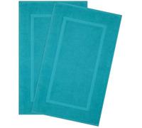 Hammetex Lot de 2 Tapis de Bain 51x86 cm, 100% Coton 900 GSM, Antidérapants, Lavables, Absorbants, Certifiés Oeko-TEX, Turquoise