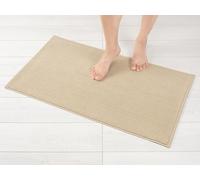 Hammetex Tapis de Bain Antidérapant 51x86 cm, 100% Coton 1200 GSM, Lavable, Absorbant, Séchage Rapide, Certifié Oeko-TEX, Beige