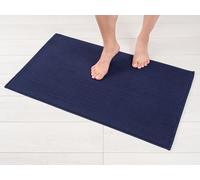 Hammetex Tapis de Bain Antidérapant 51x86 cm, 100% Coton 1200 GSM, Lavable, Absorbant, Séchage Rapide, Certifié Oeko-TEX, Bleu foncé