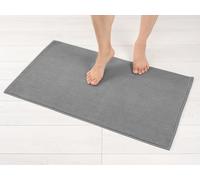 Hammetex Tapis de Bain Antidérapant 51x86 cm, 100% Coton 1200 GSM, Lavable, Absorbant, Séchage Rapide, Certifié Oeko-TEX, Gris Clair