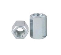 HamPaesk Écrous De Couplage À Tige Hexagonale Galvanisée M6 M8 M10 M12 M14, Écrou Fileté Connexion Long DIN 6334, 2 10 Pièces(10pcs,M10x14x35)
