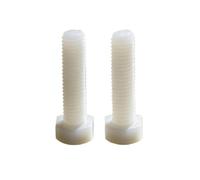 HamPaesk Vis À Tête Hexagonale en Nylon Blanc, Boulons Plastique M8-M12, Attaches D'isolation Thermique/électrique, Assortiment De Matériel Industriel, 2 10 Pièces(80mm,M8 10pcs)
