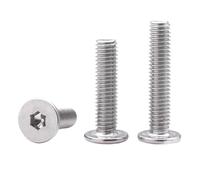 HamPaesk Vis À Tête Plate Fine en Acier Inoxydable M1.6 M2M2.5 304, 50 Pièces, Boulons Et Douille Hexagonale, Fraisée Basse, Machine(2mm,M1.6 X 50pcs)