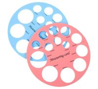 HAMPPLIES 2 Pièces Règle à Bouton en Silicone pour Mesurer Brides, Outil de Mesure Bouton, Précis et Facile à Ranger