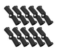 HAMPPLIES Lot de 10 Clips de Fixation en Abs Noir pour Tunnel de Filet de Couverture, Clips de Base Efficaces et Faciles à Utiliser, pour Serrage et Jardin