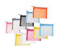 HAMPPLIES Lot de 10 Mini Pochettes Zippées en Maille Filet Colorée Petite Trousse de Maquillage Respirante et Transparente pour Voyage et Rangement Quotidien des Cosmétiques et