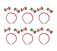 HAMPPLIES Lot de 6 Bandeaux de Football Drapeau Mexicain, Accessoires Légers pour Cheveux, Bandeaux pour Fête du Nouvel An et Supporters, Serrage-têtes Colorés pour Événements