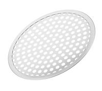 HAMPPLIES Moule à pizza réutilisable rond en acier inoxydable, plaque perforée pour cuisson homogène, plateau à pizza pour four domestique et préparation de fruits de mer