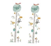 HAMPPLIES Sticker Mural Mesure Hauteur Garçon et Filles Motif Animaux Forêt Colorée en Pvc Solide Étanche pour Chambre Bébé ou Nursery Décor Unique et Fonctionnel