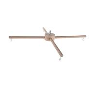 HAMPPLIES Support Bois pour Carillon Éolien Kit Cadre Mobile pour Berceau Support Stable et Multifonction pour Décoration Murale Plafond ou Balcon Montage Facile sans Outil Beige Naturel