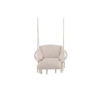 Hamtic fauteuil suspendu avec coussin blanc.