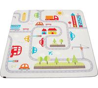 Hamur Home Tapis antidérapant Tapis d'apprentissage pour enfants et bébés 150x150cm Lavable en machine Tapis pour enfants pour la maison Plage et pique-nique (Road)