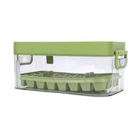 Hamwesh Bac Glaçons Couvercle Cuillère, Moule Glaçons Silicone qualité Alimentaire Conception Dégagement Facile Moule 24 Cubes, Bac Cocktail café Soupe Nourriture Cuisine