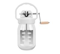 Hamwesh Baratte à Beurre, Machine à Beurre Manuelle à Manivelle de 1500 Ml avec Pot en Verre de qualité Alimentaire et Grande capacité de 1,5 L, Baratte à pour Fouetter la Crème
