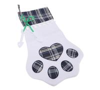 Hamwesh Bas de Noël, Motif Pied de Chien à Carreaux de Grande capacité, Support de Bas de Noël à Suspendre avec Sac Cadeau Spacieux pour Décoration de Vacances (Blue)