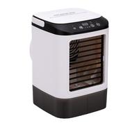 Hamwesh Climatiseur Portable, 3 Vitesses, 2 Modes de Brume, Réservoir d'eau de 900 Ml, Refroidisseur d'air par évaporation Portable alimenté par USB avec Glacière Amovible pour la Maison, le