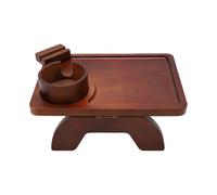 Hamwesh Clip on Sofa Arm Tray with Cup Holder and Rotatable Phone Stand | Table d\'accoudoir de canapé pliable en bois de pin, pour collations, boissons, télécommande, rangement latéral dans le salon