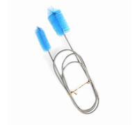 Hamwesh Double Tube Cleaning Brush, 9-35mm, Stainless Steel Spring (Blue) | Kit de nettoyage de tuyaux flexibles, brosse à tubes coudés pliables, épurateur de tubes en verre en forme de U, tuyau de