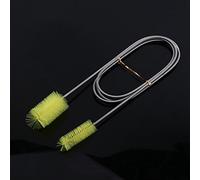 Hamwesh Double Tube Cleaning Brush, 9-35mm, Stainless Steel Spring (Yellow) | Kit de nettoyage de tuyaux flexibles, brosse à tubes coudés pliables, épurateur de tubes en verre en forme de U, tuyau de