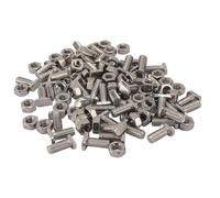 Hamwesh Jeu d'écrous de Boulons à Effet de Serre, Vis à Tête de Marteau à Filetage M6 en Acier Inoxydable 304, Kit d'écrous de Boulons M6 de Serre avec 50 M6X14 et 50 écrous Hexagonaux pour Plante
