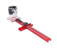Hamwesh Kit de Fraisage 4 en 1 pour Défonceuse, Gabarit de Perçage pour | Plaque d\'insertion de Table de routeur amovible, Base en aluminium, Guide de bord, gabarit de coupe circulaire pour le