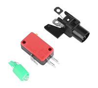 Hamwesh LED Push Button with Micro Switch, 12V (100#-green+three-legged | Bouton d\' DIY avec LED de résistance intégrée, borne à vis pour distributeur automatique, machine à sous, panneau de