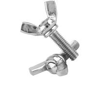 Hamwesh M5 Vis à Ailes en Acier Inoxydable 304, 5 Pièces, Tête Papillon | Attaches à boulon papillon, argent, jeu de vis à métaux, pour appareils de bureau à domicile, équipement de communication,