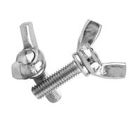 Hamwesh M5 Vis à Ailes en Acier Inoxydable 304, 5 Pièces, Tête Papillon | Attaches à boulon papillon, argent, jeu de vis à métaux, pour appareils de bureau à domicile, équipement de communication,