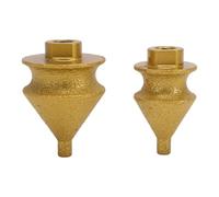 Hamwesh Mèche à Chanfrein Diamantée 2 Pièces 4 en 1, 10-50 Mm | Tête de Meulage Biseautée pour Meuleuse D'angle M10, pour Chanfreinage de Carreaux de Granit, Agrandissement de Trous,