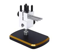 Hamwesh Mini étau d'établi Rotatif à 360° en Alliage d'aluminium 6061, Petit étau de Bureau avec 8 Tiges en Acier Inoxydable et Base à 14 Trous pour la Fabrication de Bijoux, l'artisanat et le