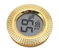 Hamwesh Mini Hygromètre Numérique Thermomètre pour Boîte à Cigares | Insérer une jauge d\'humidité avec boîtier en ABS, cadre en métal, anneau en caoutchouc pour armoire de boîte à cigares