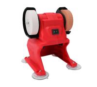 Hamwesh Mini Meuleuse D'établi avec 2 Meules, Rouge | Polisseuse électrique de Banc 5500 Tr/min, Rectifieuse Polyvalente, pour Aiguiser les Couteaux, les Perceuses (sans batterie)