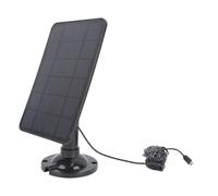 Hamwesh Panneau Solaire pour Caméra de sécurité, Panneau Solaire USB Monocristallin 10 W, Chargeur Extérieur Résistant aux Intempéries IP65 avec USB pour Projecteur de Caméra à Batterie Rechargeable