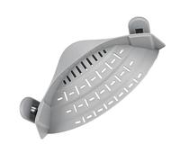 Hamwesh Passoire à Clipser, Passoire à Pâtes en Silicone Résistante à la Chaleur, à Pot avec Double Pince pour Nouilles Spaghetti, Bœuf haché, Poisson, Légumes, Fruits (GREY)
