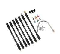 Hamwesh Perche de Nettoyage pour Nettoyeur Haute Pression, 1/4 Pouce, Acier | Lance de laveuse électrique avec couvercle ABS, 6 buses, anneaux en caoutchouc, tige incurvée, pour allées, toits,