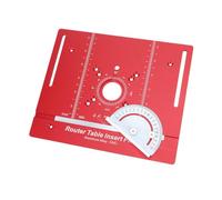 Hamwesh Plaque D'insertion pour Table de Défonceuse, Aluminium usiné CNC | Plaque rabattable en aluminium pour le travail du bois, pour la coupe, avec anneaux d\'insertion et guide d\'onglet,