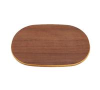 Hamwesh Plateau en Bois Massif Ovale, 23,5x15,6x0,8 Pouces Bureau de | Surface en bois naturel robuste, plateau peu encombrant, installation facile avec base rotative, pour bateau-remorque RV