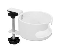 Hamwesh Porte-gobelet universel à fixation par pince pour bureau, porte-boisson anti-déversement pour table de bureau ou de gaming, peu encombrant, pour tasses, bouteilles d'eau
