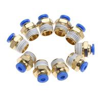 Hamwesh Raccord Rapide Pneumatique, Filetage Mâle Droit, Tuyau D'air 4 Mm | Raccords à connexion rapide pour outils pneumatiques, filetages de précision, connecteur droit en métal, ensemble complet