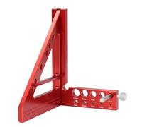 Hamwesh Rapporteur D'angle Multi-angle 22,5-90° en Aluminium, équerre de | Règle triangulaire à onglet 3D avec trou de traçage, outil de menuiserie Compact pour les ingénieurs, le travail du bois et