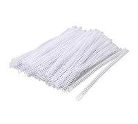 Hamwesh Spiral Binding Coils, 8mm Diamètre, 48 Boucles, Pas 4:1, Capacité | Dos de reliure à bobines en plastique, rotation à 360 degrés, papier format lettre A4, documents de bureau, paquet de 100