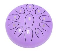 Hamwesh Tambour à Langue en Acier, Carillon de Pluie Extérieur 6 Pouces 11 Notes, Mini Tambour en Acier avec Sac de Voyage, Bâtons, Livre de Musique pour Jardin, Méditation, Yoga (PURPLE)