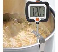 Hamwesh Thermomètre Numérique à Bonbons, Sonde de 10 Pouces de Long, Thermomètre à Bonbons avec Pince à Casserole, à Friture pour Huile avec Sonde en Acier Inoxydable pour la Confiture, le Chocolat,