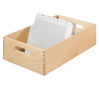 HAN 1005-0 Bac à cartes en bois DIN A5 horizontal, pour max. 1500 cartes, bois naturel