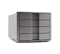 HAN 1010-X-11, Module de Classement IMPULS. Design Innovant et Attrayant de Qualité Supérieure. Comprend 4 Tiroirs Fermés avec Etiquette d'Indexation Grand Format. Gris Clair