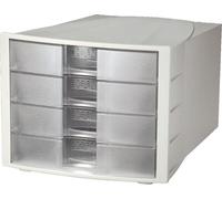 HAN 1010-X-63 Box à tiroirs IMPULS, 4 tiroirs, boîtier : gris clair