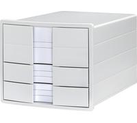 HAN 1017-12 Boîte à tiroirs IMPULS - A4/C4, 3 tiroirs fermés, insert inclus, blanc