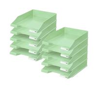 HAN 1027-X-805 Lot de 10 corbeilles à courrier Classiques pour Fournitures de Bureau, Corbeille à courrier, Porte-Documents, Jusqu'au Format A4/C4, Vert Pastel
